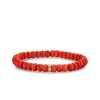 Gold & Diamond Tiny Daisy Rondelle on Orange Sea Bamboo