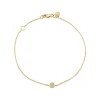 Gold & Diamond Tiny Disc Bracelet