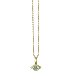 Gold & Diamond Tiny Eye Charm
