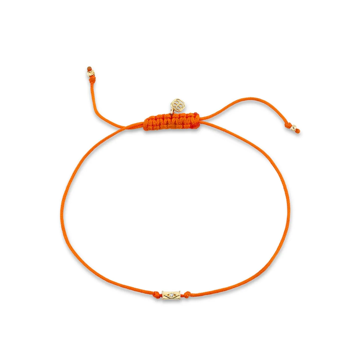 Gold & Diamond Tiny Eye Cord Bracelet