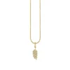 Gold & Diamond Tiny Feather Charm