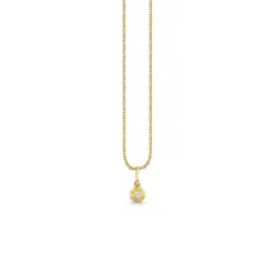 Gold & Diamond Tiny Fluted Charm