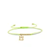 Gold & Diamond Tiny Gemini Zodiac Cord Bracelet