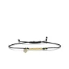 Gold & Diamond Tiny Heart Cord Bracelet