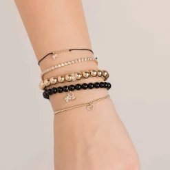 Gold & Diamond Tiny Hummingbird Cord Bracelet