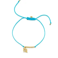 Gold & Diamond Tiny Pisces Zodiac Cord Bracelet