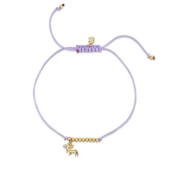 Gold & Diamond Tiny Sagittarius Zodiac Cord Bracelet