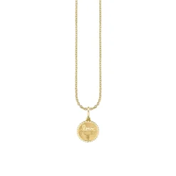 Gold & Diamond Tiny Sitting Buddha Coin Charm