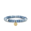 Gold & Diamond Tiny Star of David Coin on Blue Opal