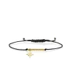 Gold & Diamond Tiny Starburst Cord Bracelet