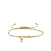 Gold & Diamond Tiny Virgo Zodiac Cord Bracelet