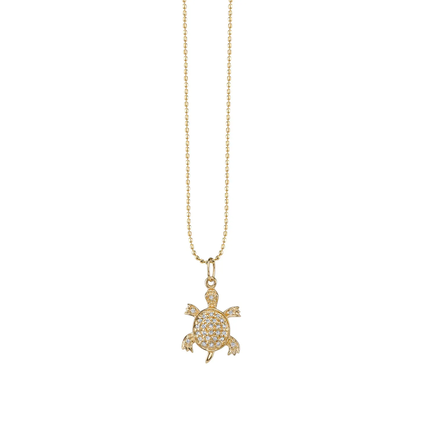 Gold & Diamond Turtle Charm
