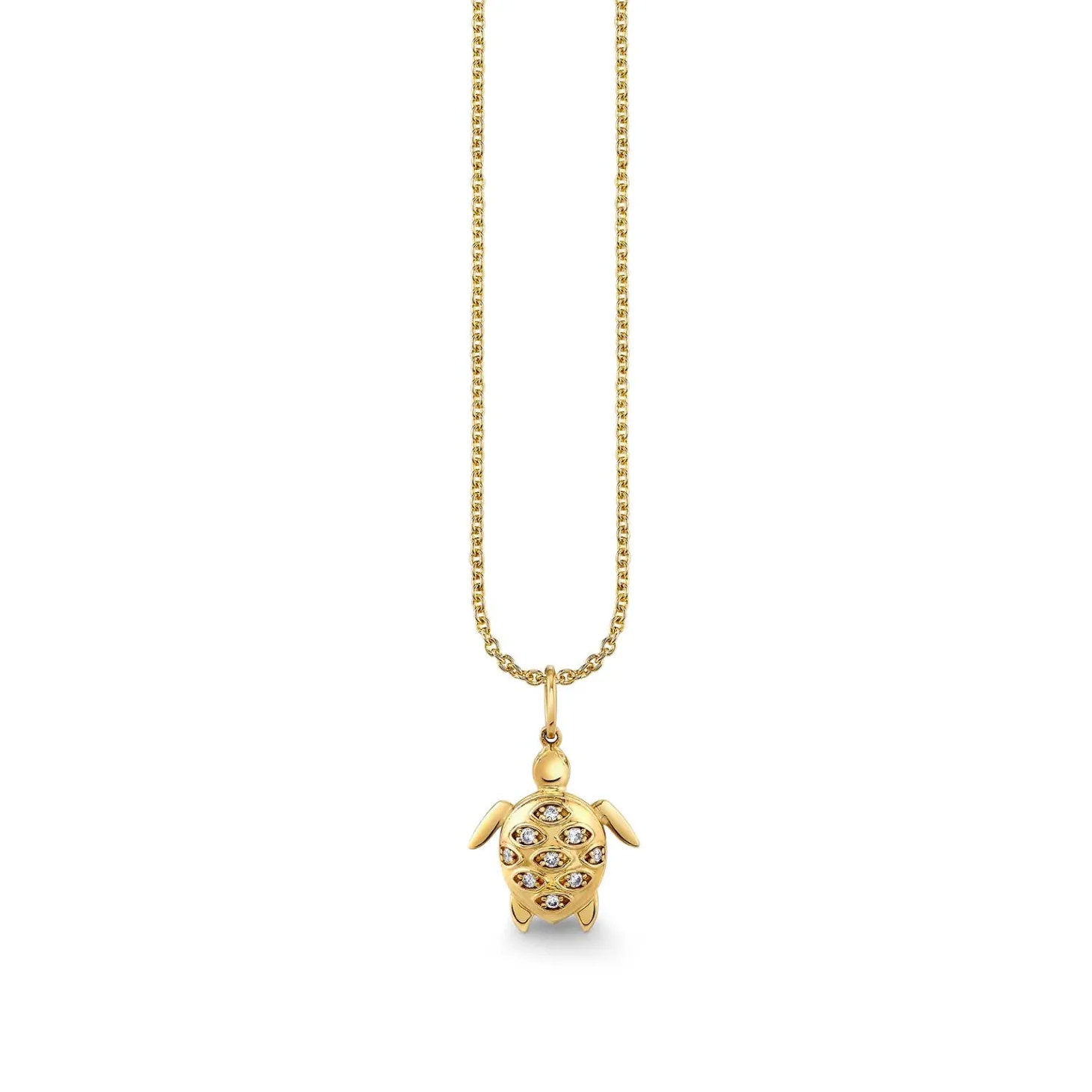 Gold & Diamond Turtle Charm