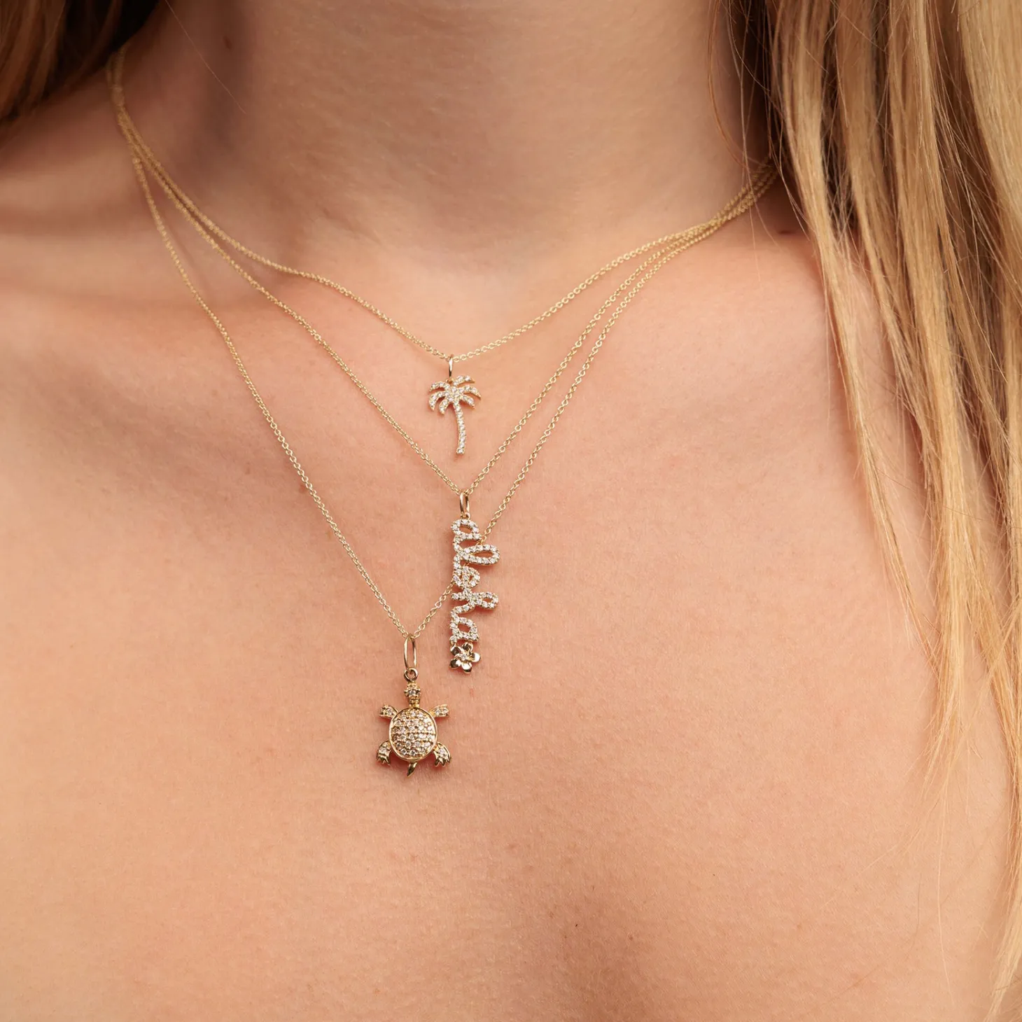 Gold & Diamond Turtle Charm