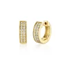 Gold & Diamond Two Row Huggie Hoops
