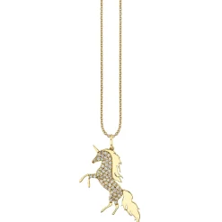 Gold & Diamond Unicorn Charm