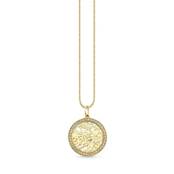 Gold & Diamond Wallpaper Circle Charm