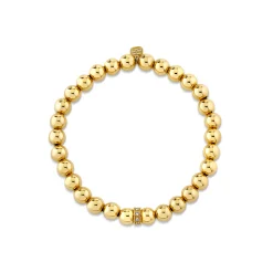 Gold & Diamond Wheel Rondelle on Gold Beads