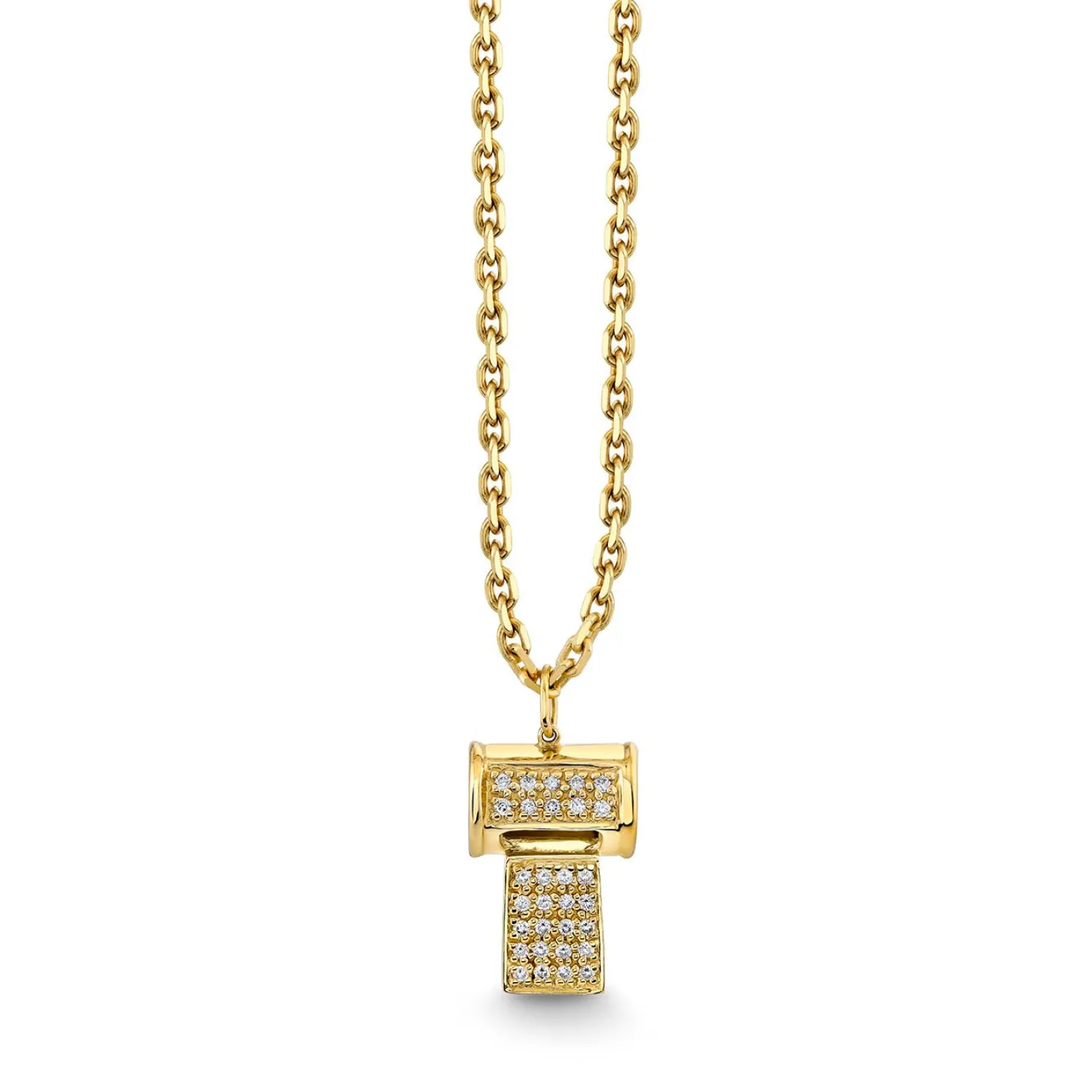 Gold & Diamond Whistle Charm