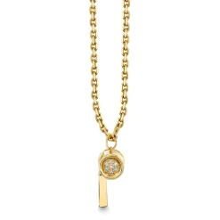 Gold & Diamond Whistle Charm