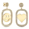 Gold & Diamond XL Open Icon Earrings