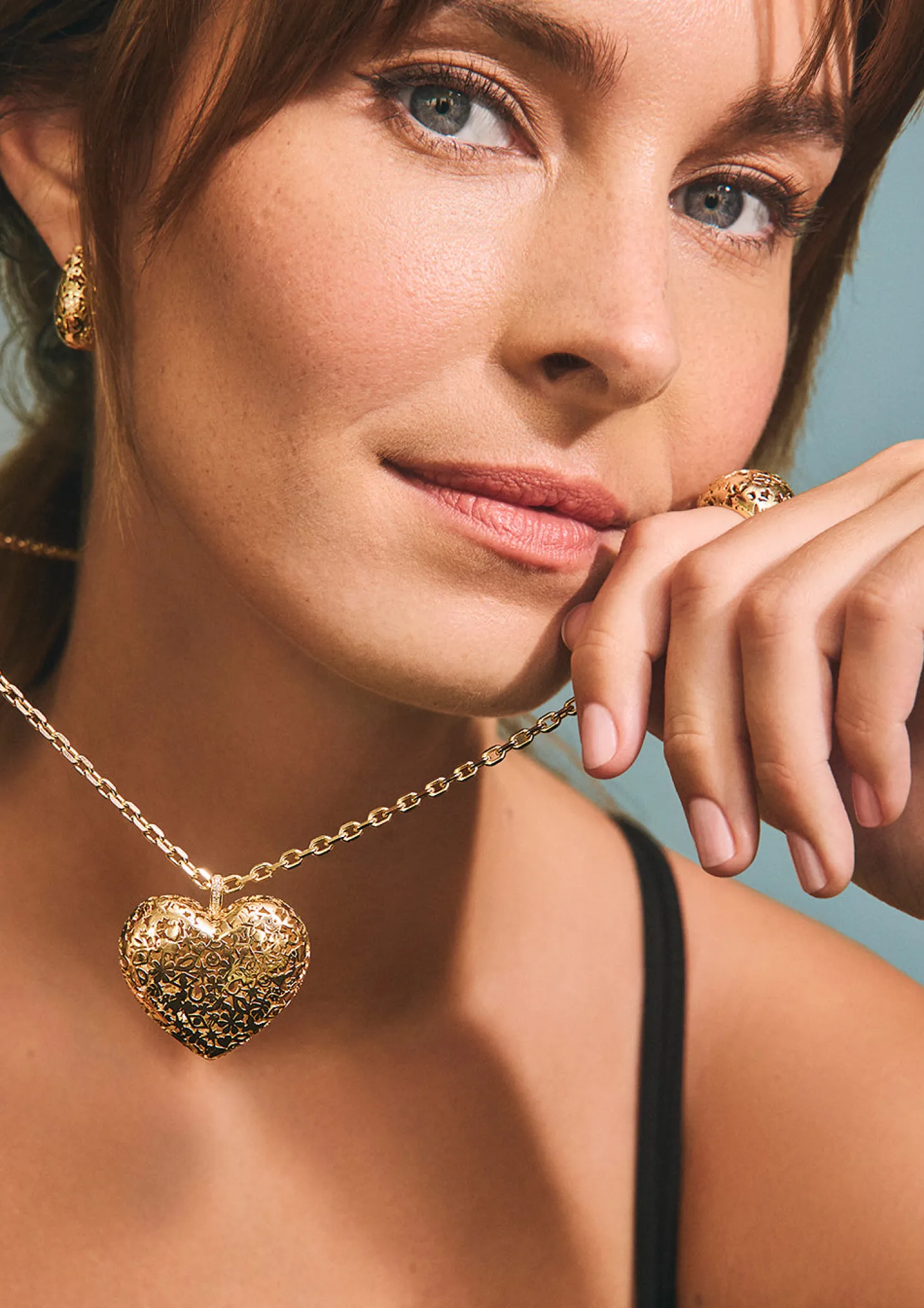 Gold & Diamond XL Puffy Icon Wallpaper Heart Charm