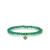 Gold & Emerald Mini Enamel Moroccan Flower on Green Onyx