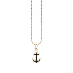 Gold & Enamel Anchor Charm
