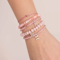 Gold & Enamel Daisy on Mystic Pink Grapolite