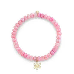 Gold & Enamel Daisy on Mystic Pink Grapolite