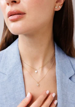 Gold & Enamel Dove Charm