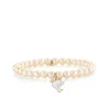 Gold & Enamel Dove on Pearls