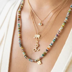 Gold & Enamel Elephant Charm
