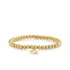 Gold & Enamel Elephant Family On Gold Beads