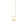 Gold & Enamel Elephant Family Charm