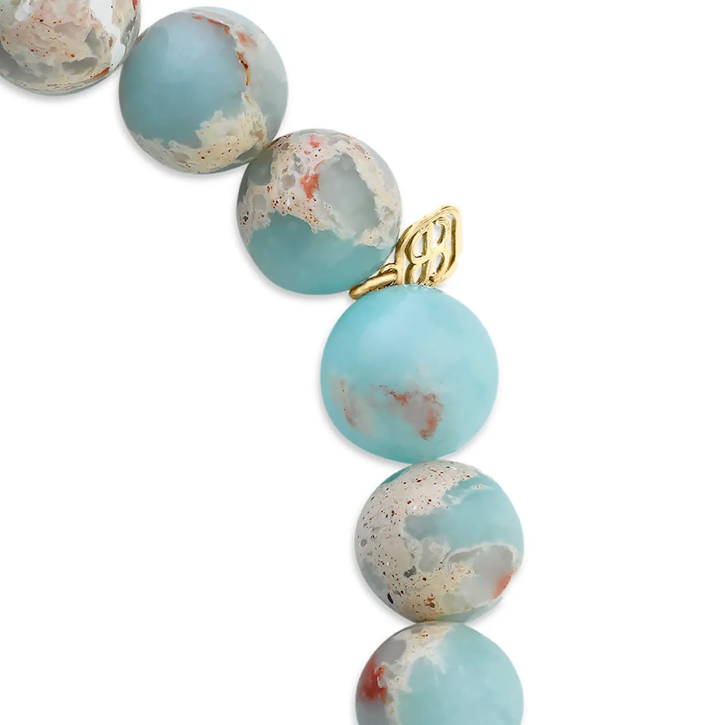 Gold & Enamel Elephant on Impression Jasper