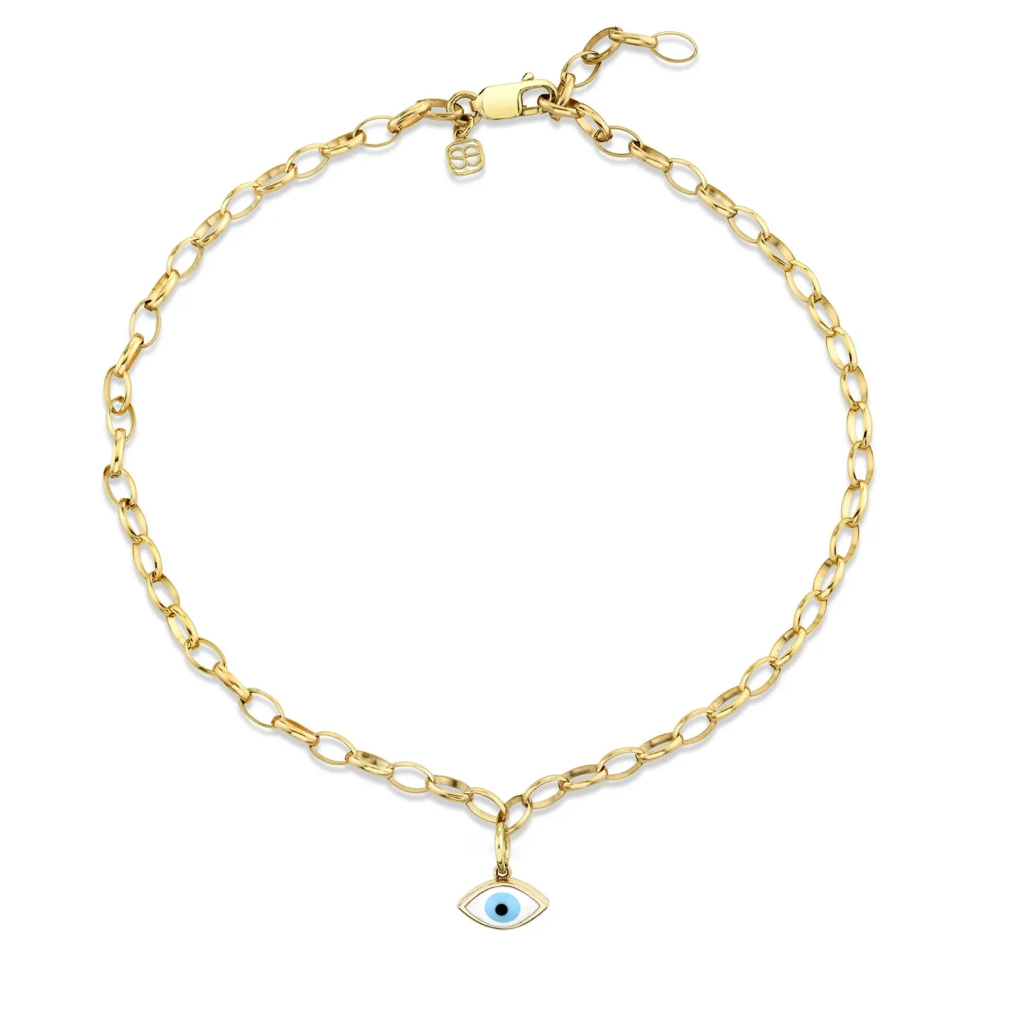 Gold & Enamel Eye Anklet