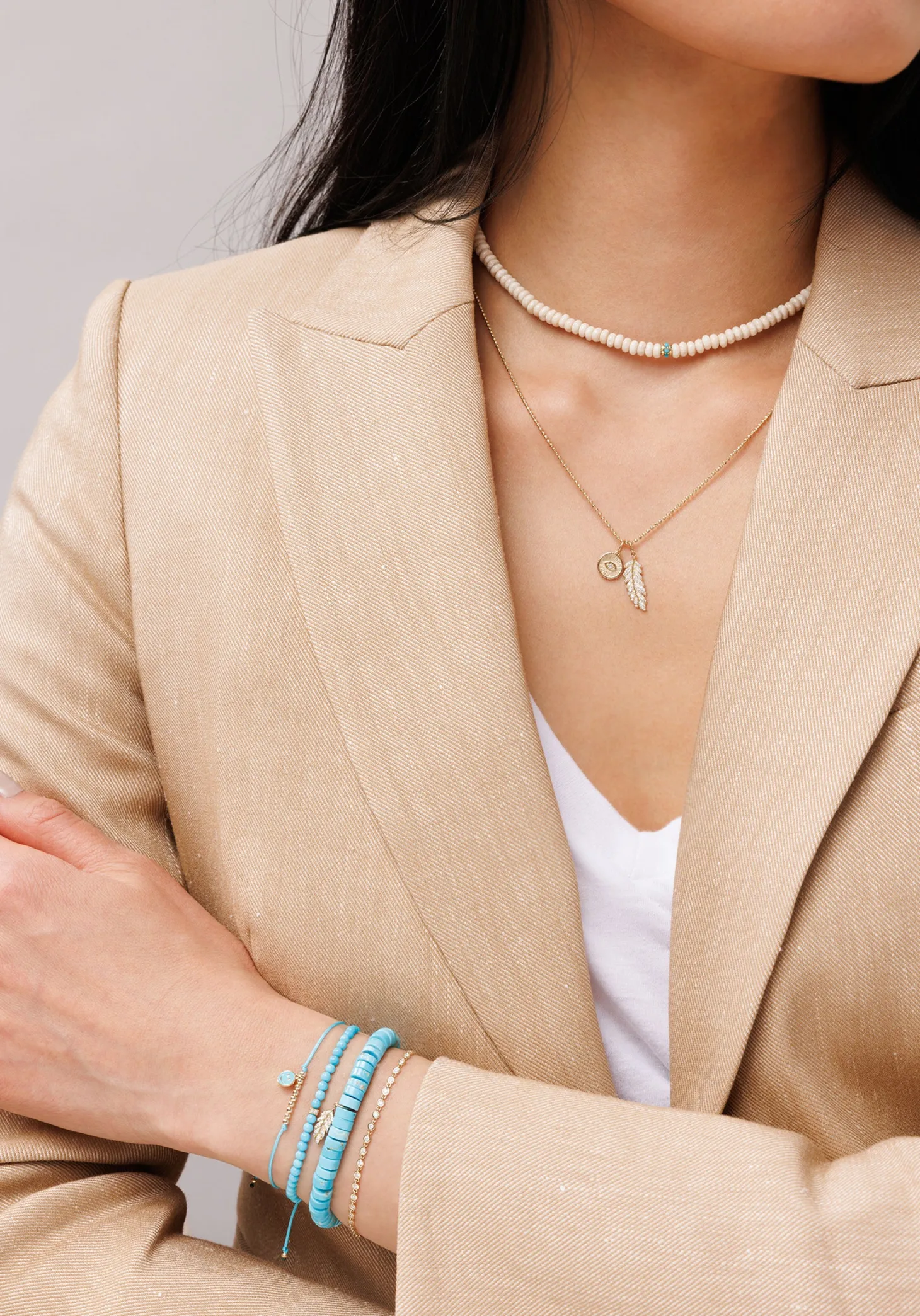 Gold & Enamel Happy Face Cord Bracelet