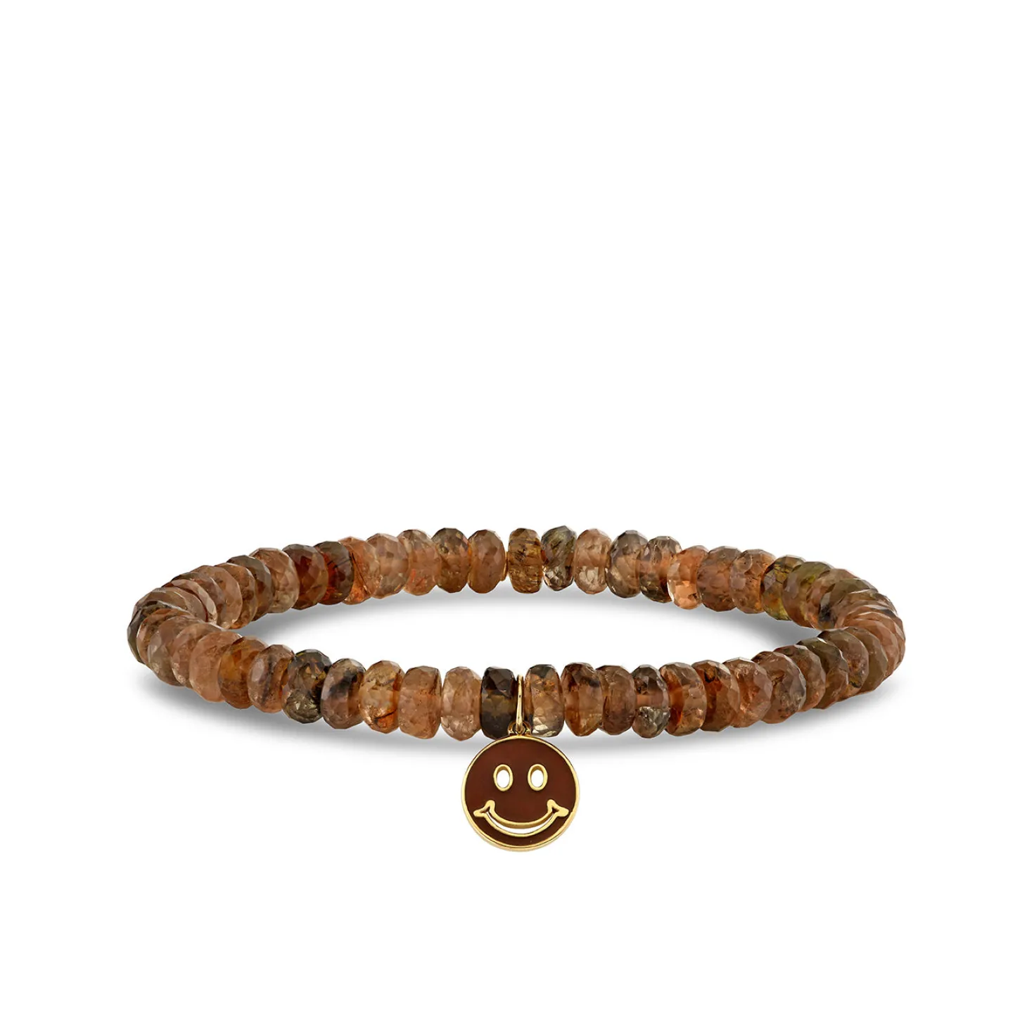 Gold & Enamel Happy Face on Andalusite