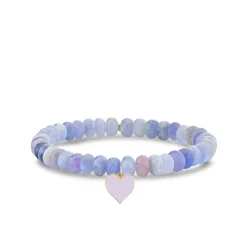 Gold & Enamel Heart on Hackmanite