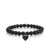 Gold & Enamel Heart on Onyx