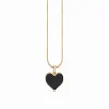 Gold & Enamel Large Heart Charm