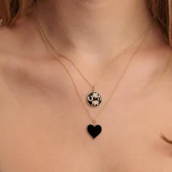 Gold & Enamel Large Heart Charm
