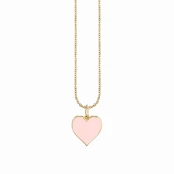 Gold & Enamel Large Heart Charm