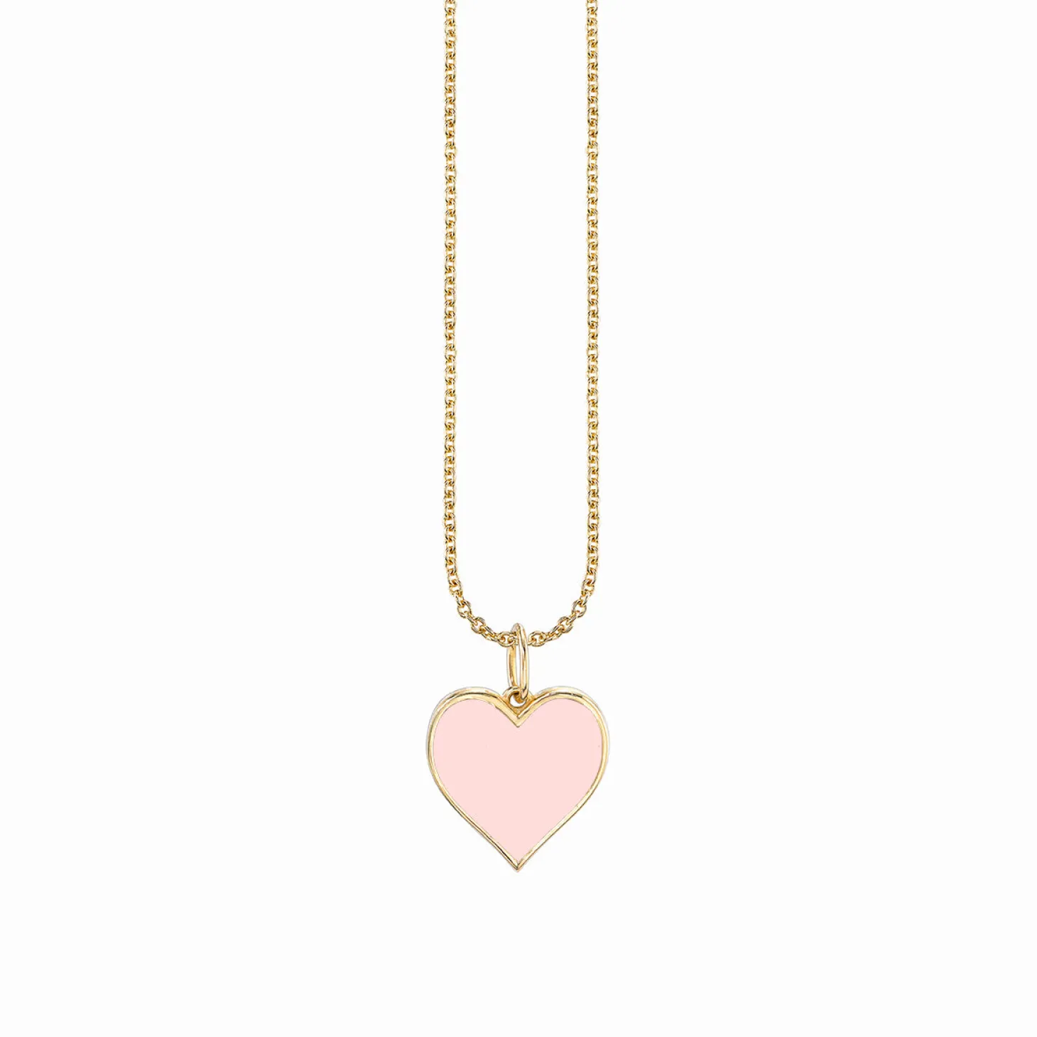Gold & Enamel Large Heart Charm