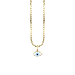 Gold & Enamel Medium Eye Charm