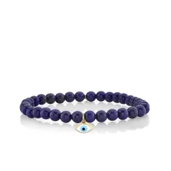 Gold & Enamel Medium Eye On Lapis