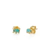 Gold & Enamel Mini Elephant Stud