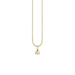 Gold & Enamel Mini Elephant Charm