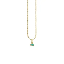 Gold & Enamel Mini Elephant Charm